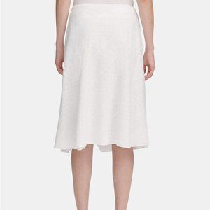 Calvin Klein A-Line Eyelet Skirt